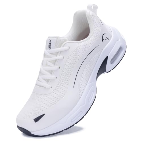 Artlea Walking Shoes Women Arch Suppor Plantar Fasciitis Orthotic Sneakers Running Sneakers Tennis Shoes for Gym WhiteBlack Size8.5