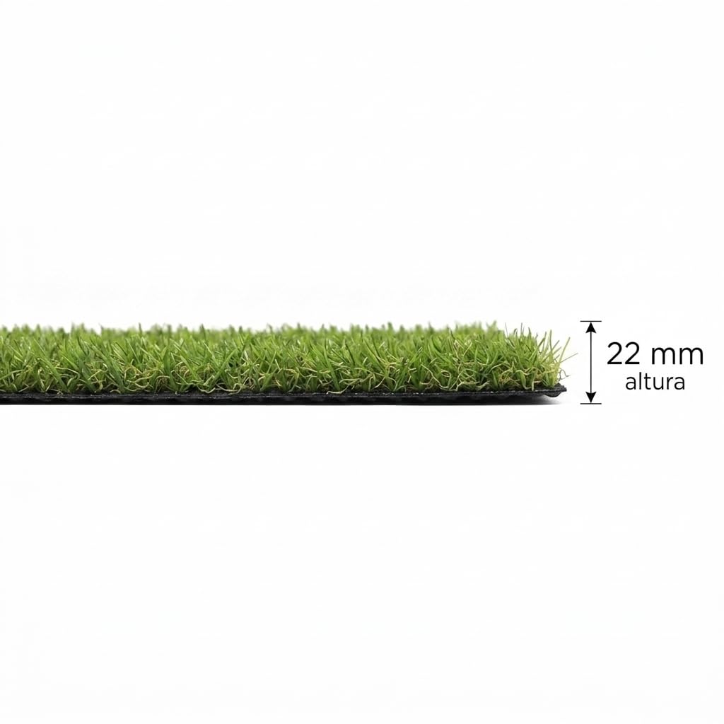 BONERVA | Césped Artificial GARDEN PLUS | Alturas: 22mm y 30 mm | Varias Medidas | Ideal para jardín, terraza, patio y balcón | Uso Decorativo y funcional (2x10 Metros, 22, Milímetros)
