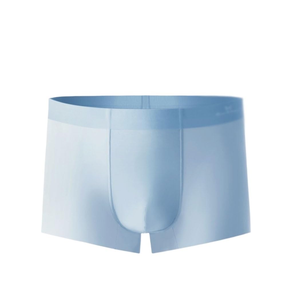 Ice Silk Men's Underwear Ice Silk Traceless Mid Waist Breathable Solid Color Quadrangle Pants Ice Silk