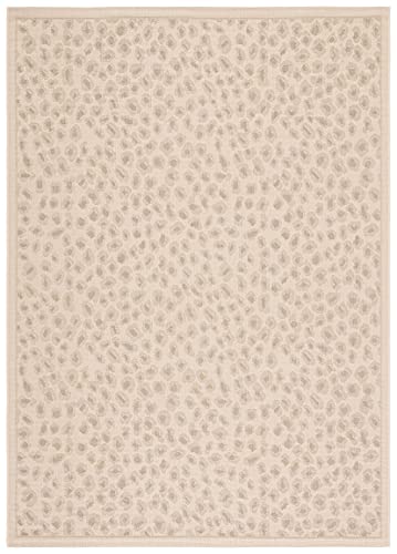 Tapete decorativo rectangular beige y dorado 4 x 5'7" miniatura 3