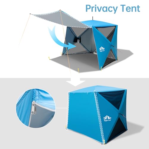 Night Cat Pop-up Beach Tent: 3 4 Persons Beach Shelter with Canopy and Footprint, UPF 50+ UV Protection Backyard Camping Outdoor Canopy Poles Not Included - image 8
