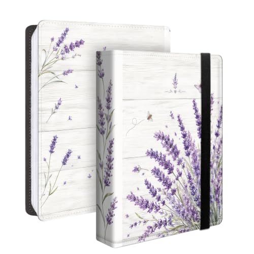 Image of Photo Album 4x6 120 Pockets Lavender Butterfly | 120 clear 4x6 photo pockets, strong elastic band, compact album, family travel wedding use, lavender butterfly cover