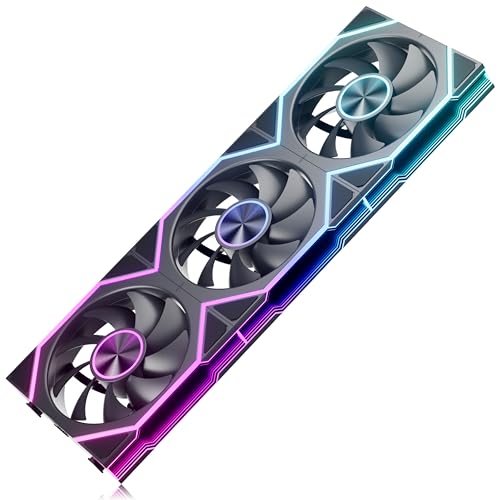 upHere UA02 Fan 120mm Case Fan with Infinity Mirror, Daisy Chain ARGB PC Fans & Stealth-Cover Foot...