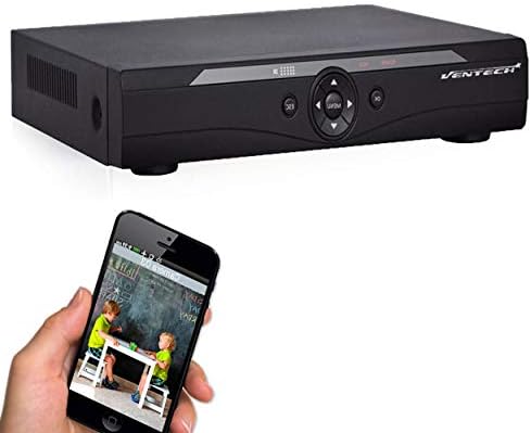 DVR 8 Channel Ventech Full 960H h.264 Surveillance Recorder Security Systems HDMI Output QR Code Super Easy Set Up Push Alerts on Cell Phones & Free App (NO Hard Drive)