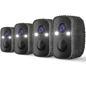 Security Cameras Wireless Outdoor 2k Cameras for Home Security Wireless with Siren Alarm & Spotlight, Motion Detection, PIR Human Detectio, Color Night Vision, IP65, Cloud/SD, Compatible with Alexa