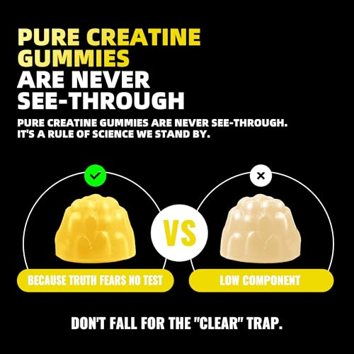 Image of Creatine Monohydrate Gummies, NSF Certified, 5g Dose for Men & Women to Support Muscle, Strength, Recovery, Cognitive Health & Memory, Mango Flavor, 135 Gummies
