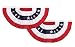 GiftExpress MADE IN USA 2 Pack 1.5 Ft x 3 Ft Polycotton Stars & Stripes Pleated Fans/American Flag Bunting Outdoor Patriotic Decoration (1.5 ft x 3 ft)