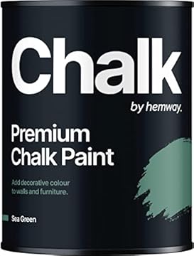 Hemway - Premium Chalk Paint - Sea Green 1 L | Chalky Matt Shabby Chic Finish for Interior Furniture & Walls | Quick Dry & 1 Coat