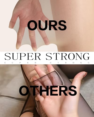 DUCMODA Unbelievable Durability Sheer Tights for Women, 20D High Waist Stocking, Rip Resistant Strong Pantyhose3