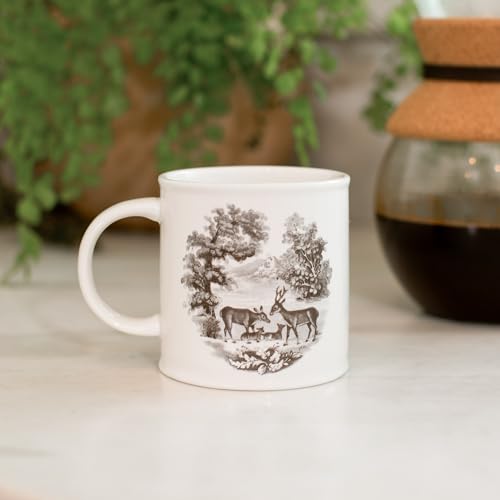 Fringe Studio Stoneware Taza Le Cafe Deer Family 10 oz miniatura 4