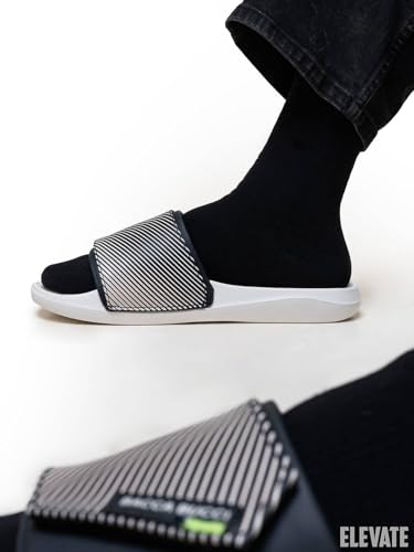 Image of Bacca Bucci Elevate Slides for Men | High-Grade Rubberized EVA Comfort Slides with Non-Skid Outsole | Soft Cushion Footbed | Lightweight Daily Wear Slip-Ons