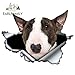 A/X Sticker de Carro 13 cm 4,9 cm Bull Terrier Blanco Pegatina para Coche calcomanía de Metal Rasgada Pegatinas Reflectantes Impermeable Estilo de Coche Mascota Perro calcomanía