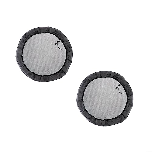 QOXEZY Lot de 2 filets de pluie en maille pour tonneau de pluie, couvercle de protection réglable avec cordon de serrage pour extérieur, jardin, pelouse, terrasse