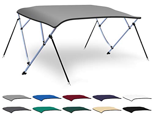 XGEAR 3-4 Bow Bimini Top Boat Cover with 4 Straps, Mounting Hardwares