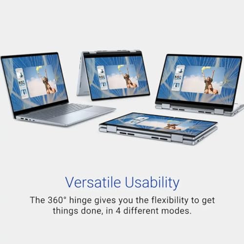 Dell Notebook empresarial Inspiron 14 7740, computador copiloto com tela sensível ao toque FHD + 2 em 1 de 14 polegadas, Intel Core 5 (> i7-1355U), teclado retroiluminado, impressão digital, vida útil