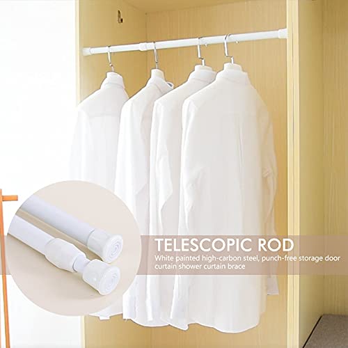 YUENX 6 Pezzi Bastone per Tenda Regolabile 40-70cm Asta per Tenda con Molla a Tensione Regolabile Asta Tenda Doccia per Bagno, Armadio, Guardaroba, Librerie - Image 4