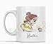 Clapper Taza de cerámica Bella. Taza Princesa. Bella y Bestia. fbm