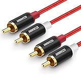 LinkinPerk 2RCA - 2RCA オス-オス ステレオ オーディオケーブル ホームシアター、HDTV、ゲーム機、ハイファイシステム (2M)