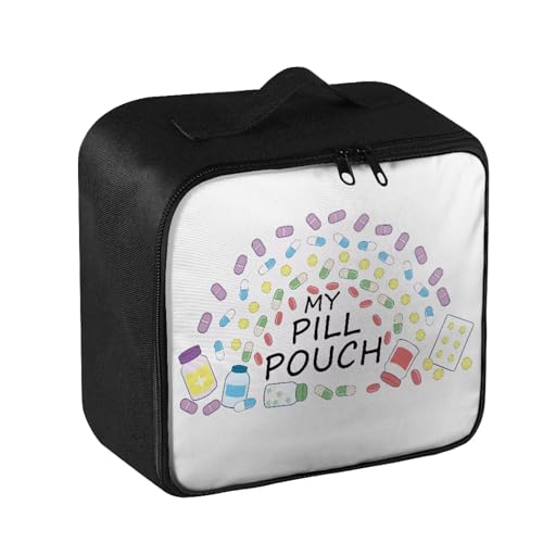 Image of Gomyblomy First Aid Bag Empty for Home My Pill Pouch Print Travel Medicine Bag with Double Zippers Portable Emergency Trauma Bag Medical Supplies Storage Pouch for Hiking Sport