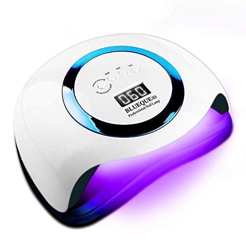 Nail Lamp 168w, Faster UV Led Nail Lamp for Gel Polish, Portable Gel Nail Dryer with 4 Timer Setting and Large LCD for Nail Arts