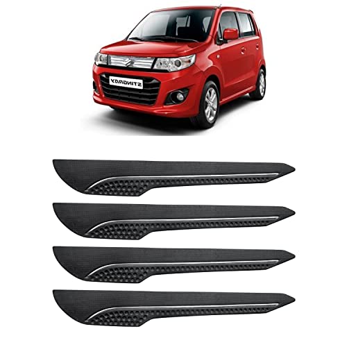 Image of AOSIS-Car Bumper Protector /Bumper Guard for Maruti Suzuki WagonR Stingray with Single Chrome Stripe (4-Pcs)