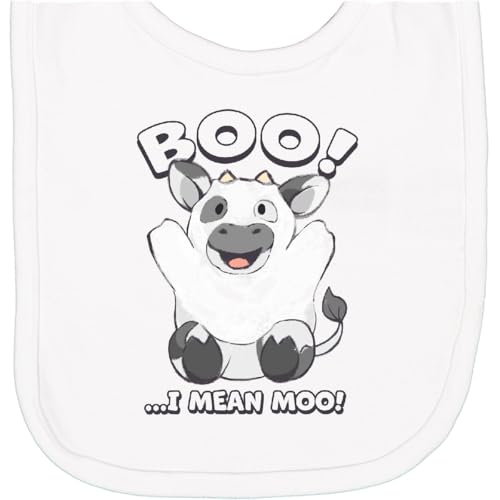 inktastic Boo I Mean Moo Newborn Bib