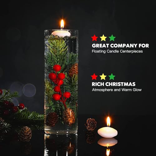 Tallos de bayas rojas navideñas ideales para centros de mesa y jarrones de salón 5