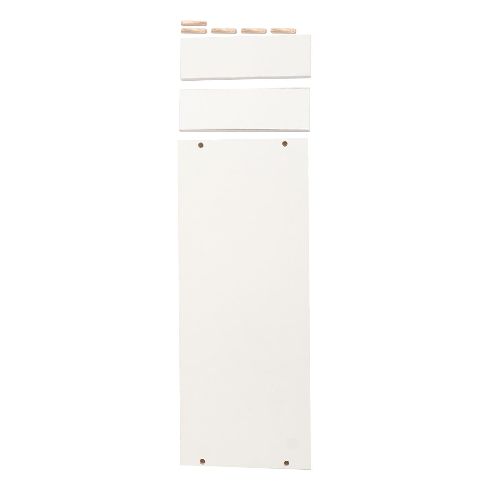 Rehausseur d'écran en bois blanc pour l'organisation du coin maquillage