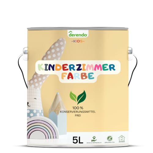 derendo Wandfarbe Gelb 5l – Kinderzimmer Farbe Bienengelb