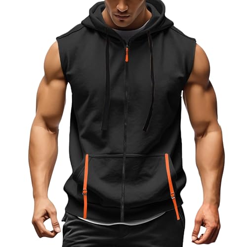 Gilet d'entraînement zippé à capuche avec coupe athlétique homme