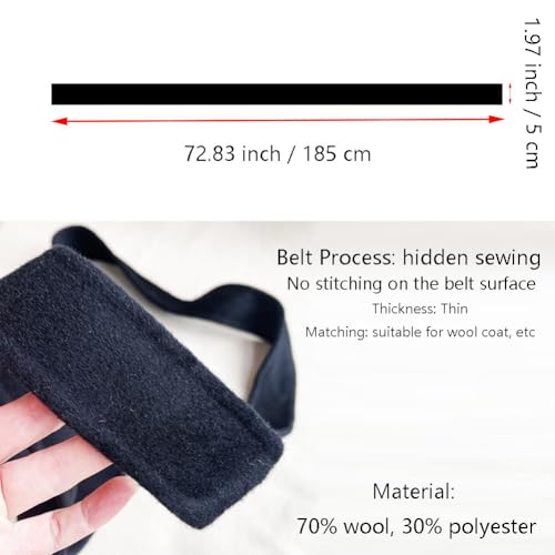 Coat Belt Replacement Wool Blend Self Tie Sash Belt for Peacoat Overcoat Jacket2