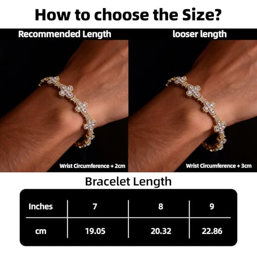 Pulsera para hombre LNEYIDABI 18K gold 8 inch miniatura 4