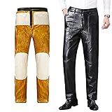 each women Herren Winter Kunstlederhose Motorrad Lederhose Herren Schwarz Biker Racing Pu Hose Größe M-3XL