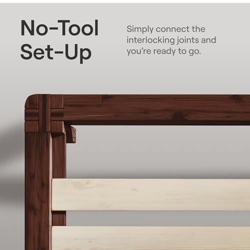 Image of Nectar Bamboo Headboard - Queen - Walnut - Attachable to Bamboo Bed Frame (Sold Seperately) - Easy Tool Free Set Up - Contemporary and Durable