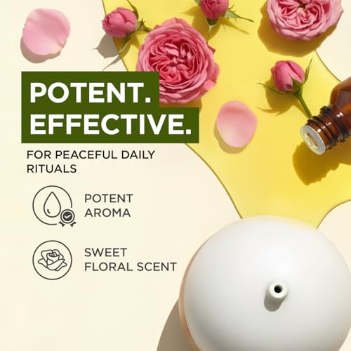 Rose Otto (Turkey) Essential Oil - Natural & Therapeutic Grade for Aromatherapy Diffuser, Health Skin and Relaxtion - 10ml - Gya Labs