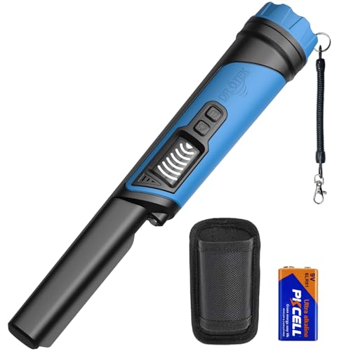 DR.ÖTEK Metal Detector Pinpointer for Adults & Kids, Handheld Pin Pointer Wand with LCD Screen, Fully Waterproof, 360°Detection, 3 Modes, Exclusive Interference Cancellation for Treasure Hunting