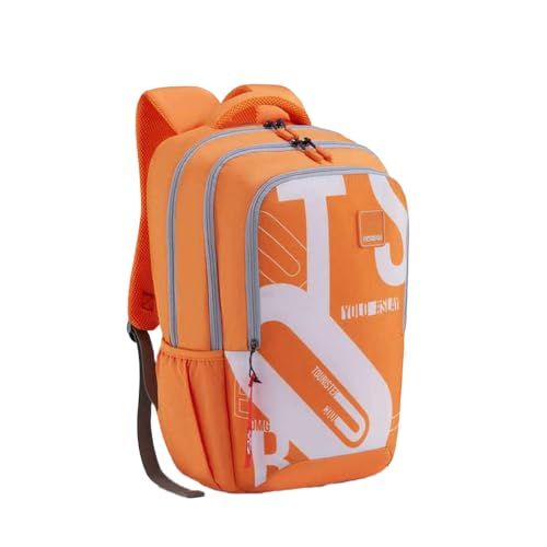 Image of American Tourister Sest 3.0 Style 01 | 29.5L Backpack | School Bag | 3 Compartments | School Backpack for Girls and Boys | Spacious Interiors | Orange | 1 Yr Global Warranty