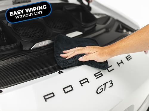 The Rag Company 16" x 16" Professional 420 GSM Dual-Pile Plush Microfiber Auto Detailing Towels (9-Pack)