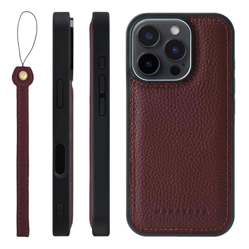HANATORA for iPhone 16Pro �P�[�X MagSafe �Ή� �{�v �ϏՌ� �o���p�[�^ �X�}�z�P�[�X �X�}�z �X�g���b�v �t�� �V�������N���U�[ �M�t�g �}�O�Z�[�t�Ή� ���C�� SMSGZ-16Pro-Wine