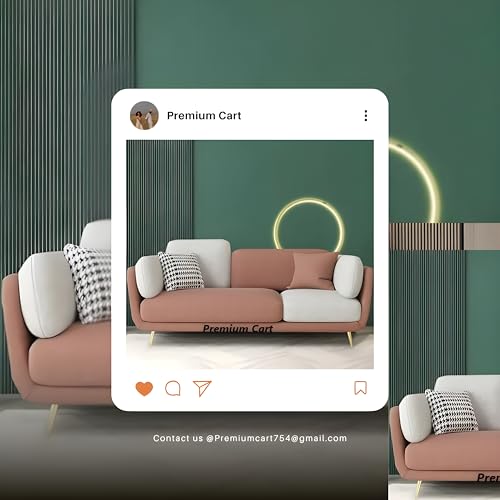 Image of Velvet Contemperory Sofa with Cushion Chaise Lounge Sectional Sofa Perfect for Living Room & Bedroom Guests Home & Office (Velvet Browm, Three Seater)