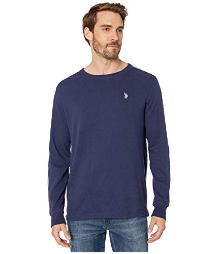 Image of U.S. Polo Assn. Men's Cotton Regular Fit Long Sleeve Crew Neck Solid Thermal Shirt