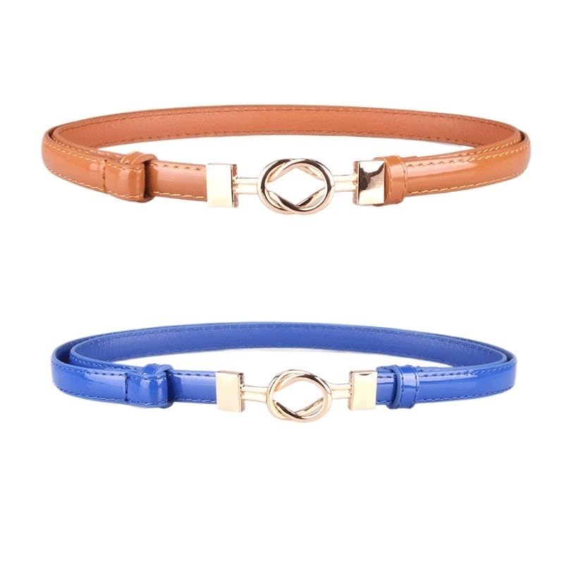 Women's Belt with Loop Buckle Adjustment Belt Women's Versatile Dress Decoration Thin Belts2