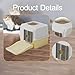 Enclosed Cat Cats Toilet Flip Door Easy to Maintain Modern Space Saving Efficient Cats Litter Container with Lid, Yellow