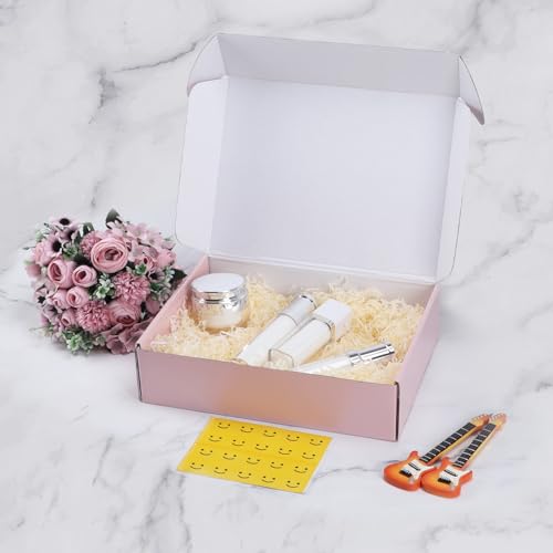 Image of RLAVBL 12x9x3 Shipping Boxes Set of 20, Pink Corrugated Cardboard Box for Packing, Mailing, Business, Gift