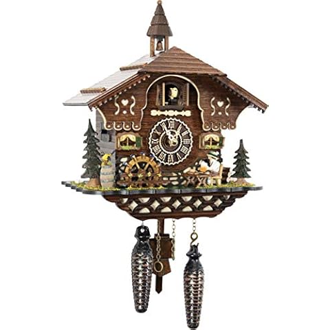 Cuckoo-Palace German Cuckoo Clock - The Brotzeit House - with Quartz Movement - 10.3 inches high - Black Forest Clock Cover