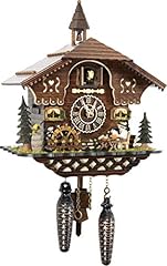 Cuckoo Palace German Cuckoo Clock The Brotzeit House with Quartz Movement 10 . 3 inches high Black photo Cuckoo Palace German Cuckoo Clock The Brotzeit House with Quartz Movement 10 . 3 inches high Black