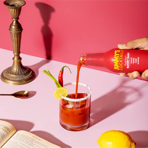 Image of Jimmy's Cocktails Bloodymary Cocktail Mixers (Pack Of 8) - Finely Crafted Non-Alcoholic Beverage Each 250Ml Bottle Makes 2 Drinks