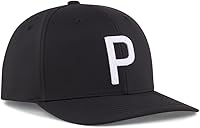PumaGolf Men's Heritage P Cap - Breathable Flexfit Golf Hat with Moisture-Wicking Sweatband & Durable Brim
