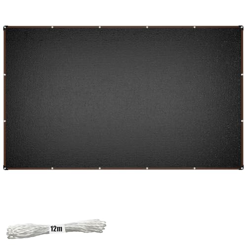 PEILU Garten Sonnensegel 3x5m Rechteck Segeltuch mit Ösen & 12m Befestigungsseile Windabweisend Schattiernetz aus 150g/m HDPE UV-Schutz Schattenspender für Terasse Balkon Pool
