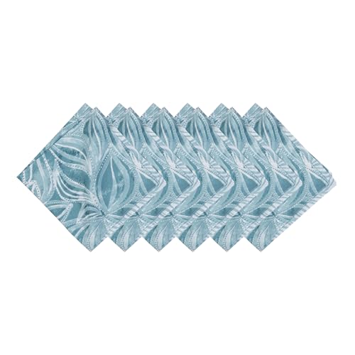 Set de 6 Servilletas de Tela 100% Algodón Azul C&F Home miniatura 1